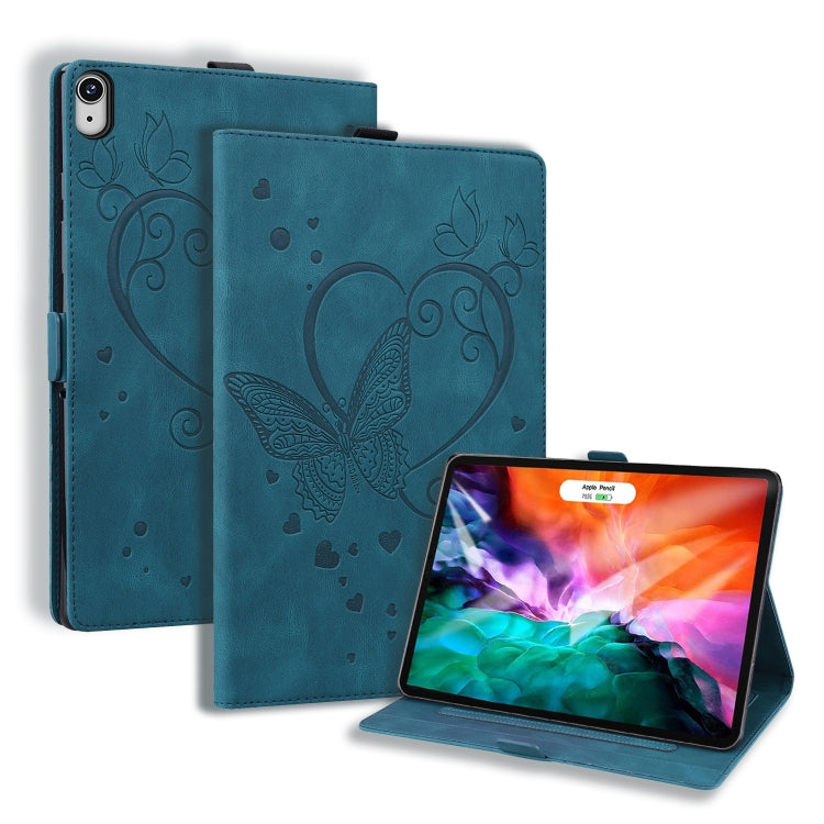 For iPad mini 6 Love Butterfly Pattern Horizontal Flip Leather Tablet Case with Holder