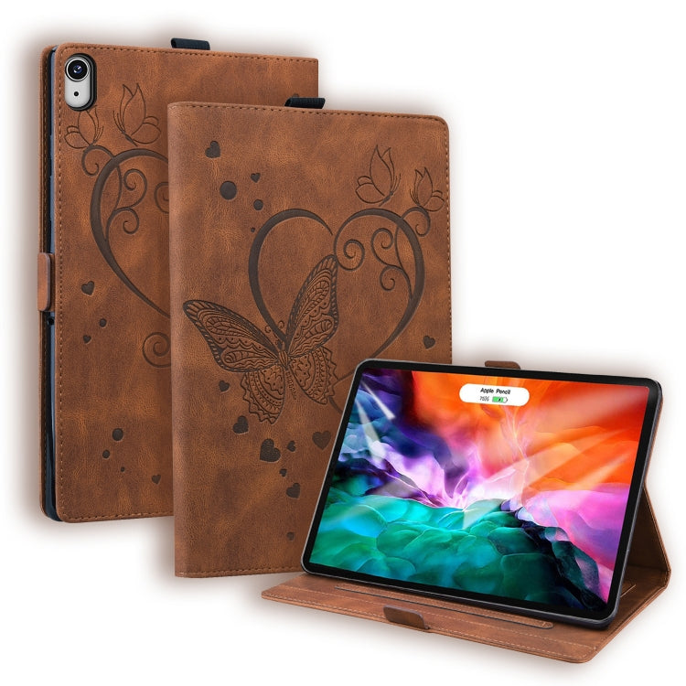For iPad mini 6 Love Butterfly Pattern Horizontal Flip Leather Tablet Case with Holder