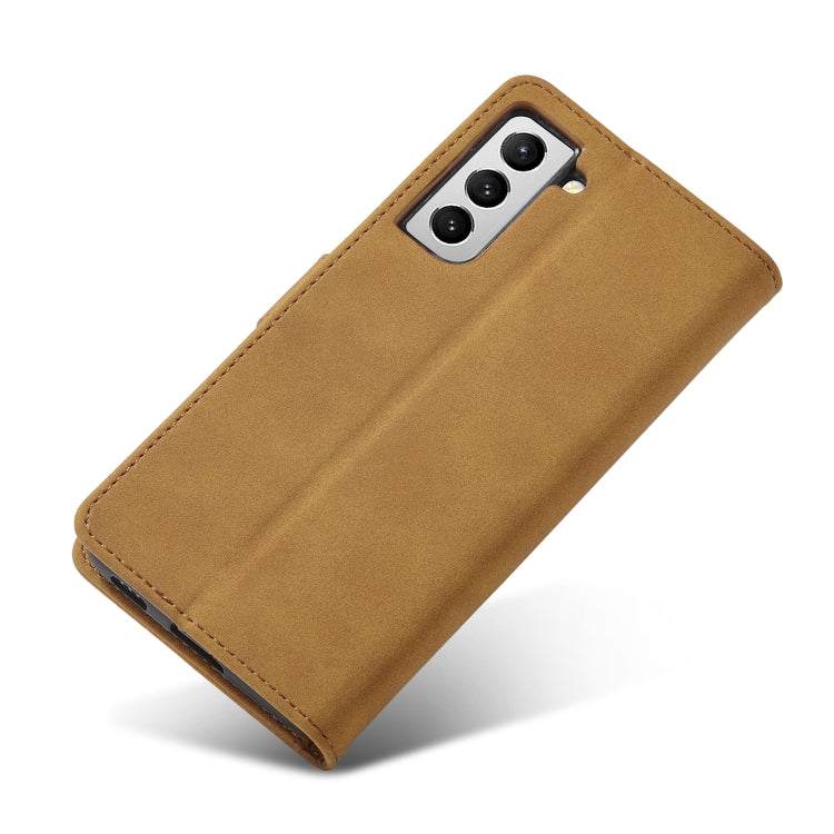For Samsung Galaxy S21 5G Frosted Anti-theft Brush Horizontal Flip Leather Case with Holder & Card Slots & Wallet