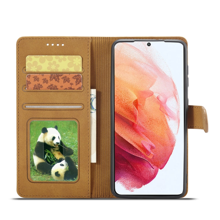 For Samsung Galaxy S21 5G Frosted Anti-theft Brush Horizontal Flip Leather Case with Holder & Card Slots & Wallet