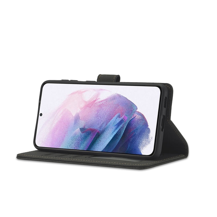 For Samsung Galaxy S21+ 5G Frosted Anti-theft Brush Horizontal Flip Leather Case with Holder & Card Slots & Wallet