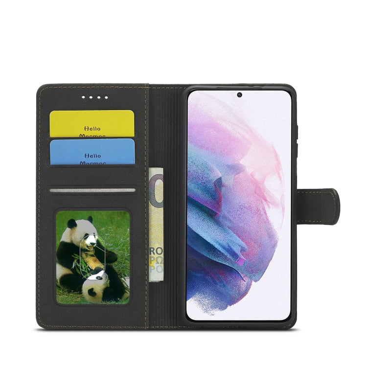 For Samsung Galaxy S21+ 5G Frosted Anti-theft Brush Horizontal Flip Leather Case with Holder & Card Slots & Wallet
