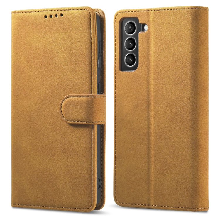 For Samsung Galaxy S21+ 5G Frosted Anti-theft Brush Horizontal Flip Leather Case with Holder & Card Slots & Wallet