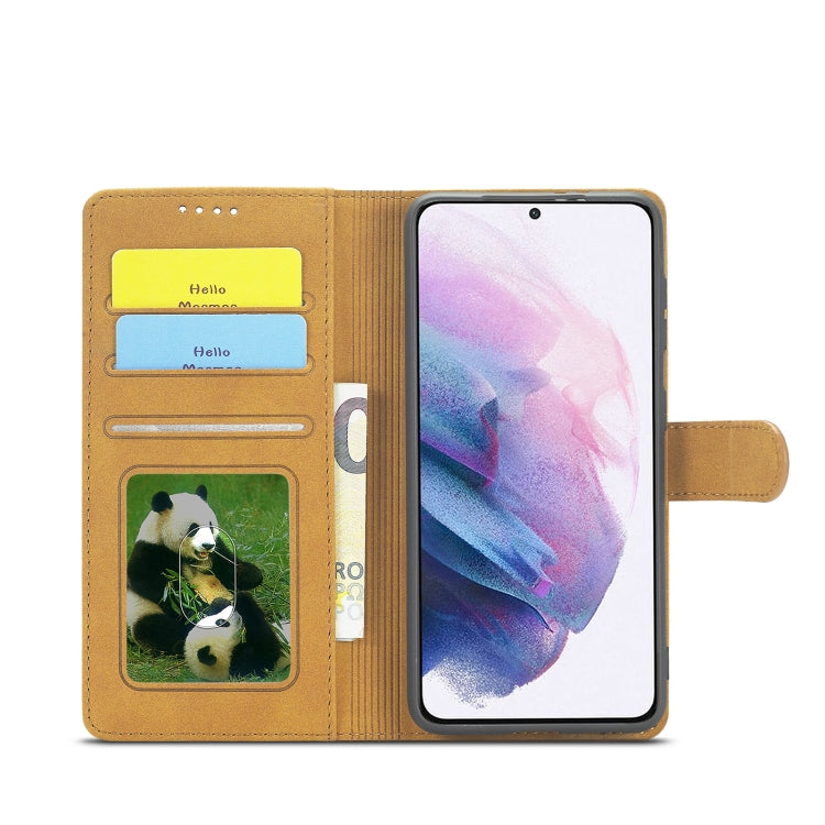 For Samsung Galaxy S21+ 5G Frosted Anti-theft Brush Horizontal Flip Leather Case with Holder & Card Slots & Wallet