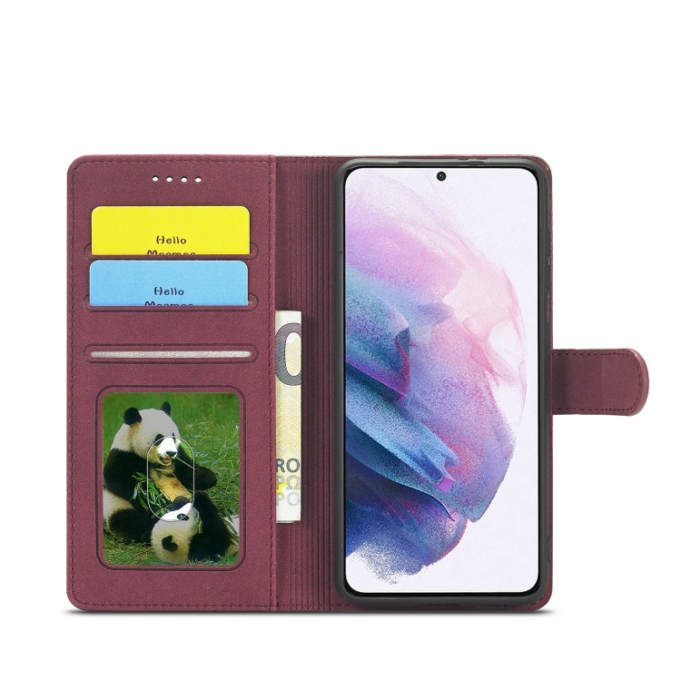For Samsung Galaxy S21 Ultra 5G Frosted Anti-theft Brush Horizontal Flip Leather Case with Holder & Card Slots & Wallet
