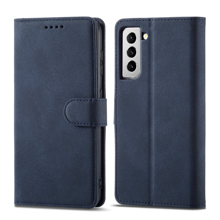 For Samsung Galaxy S21 FE 5G Frosted Anti-theft Brush Horizontal Flip Leather Case with Holder & Card Slots & Wallet
