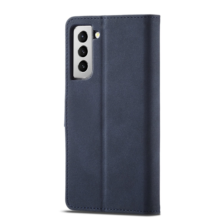 For Samsung Galaxy S21 FE 5G Frosted Anti-theft Brush Horizontal Flip Leather Case with Holder & Card Slots & Wallet