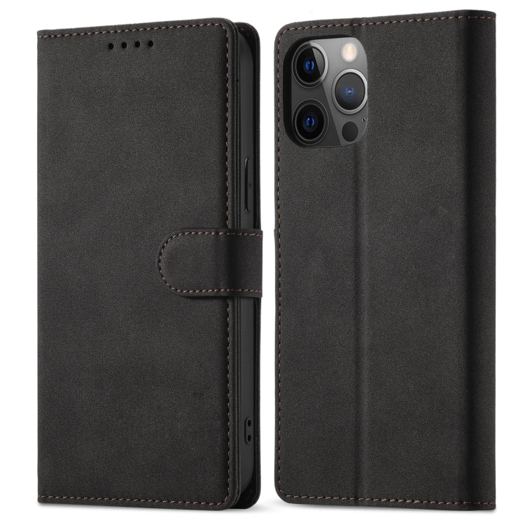 For iPhone 13 Pro Max Frosted Anti-theft Brush Horizontal Flip Leather Case with Holder & Card Slots & Wallet