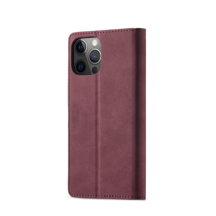 For iPhone 13 Pro Max Frosted Anti-theft Brush Horizontal Flip Leather Case with Holder & Card Slots & Wallet