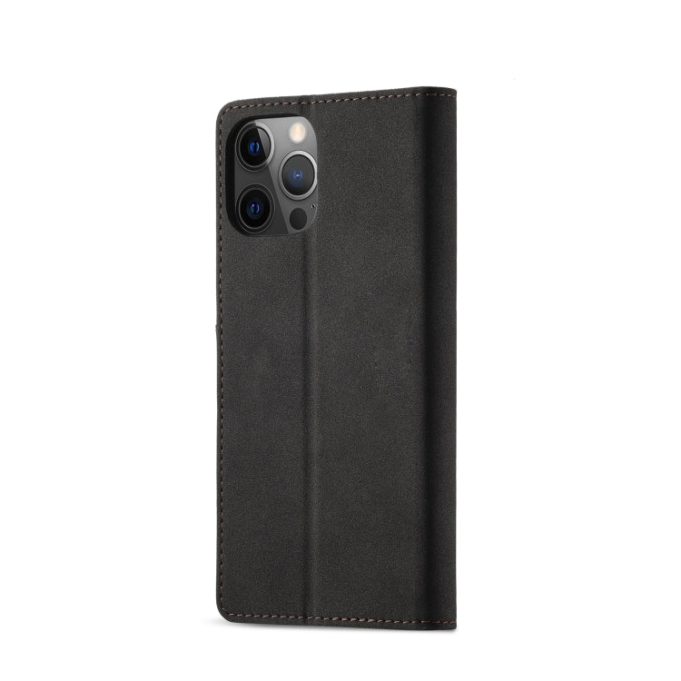 For iPhone 13 Pro Frosted Anti-theft Brush Horizontal Flip Leather Case with Holder & Card Slots & Wallet