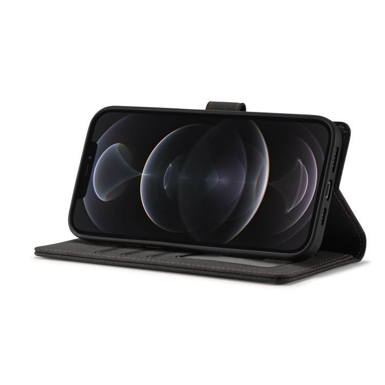 For iPhone 13 Pro Frosted Anti-theft Brush Horizontal Flip Leather Case with Holder & Card Slots & Wallet