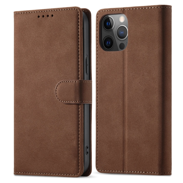 For iPhone 13 Pro Frosted Anti-theft Brush Horizontal Flip Leather Case with Holder & Card Slots & Wallet