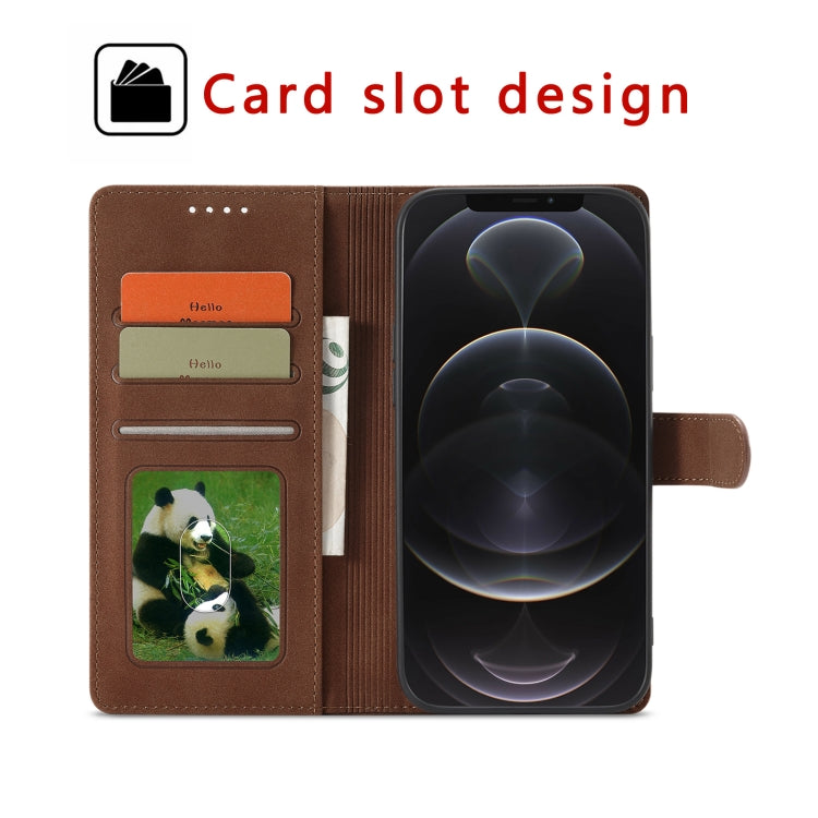 For iPhone 13 mini Frosted Anti-theft Brush Horizontal Flip Leather Case with Holder & Card Slots & Wallet