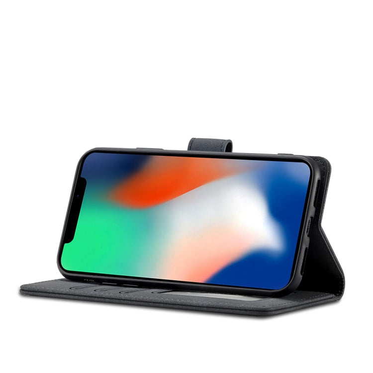 For iPhone XS Max Frosted Anti-theft Brush Horizontal Flip Leather Case with Holder & Card Slots & Wallet