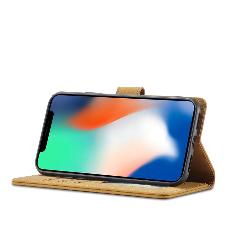 For iPhone X / XS Frosted Anti-theft Brush Horizontal Flip Leather Case with Holder & Card Slots & Wallet