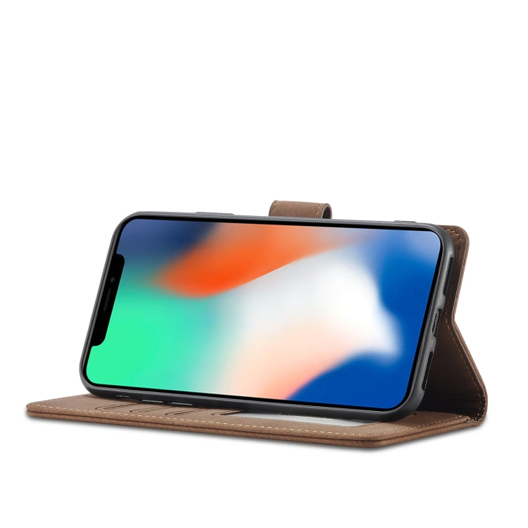 For iPhone XR Frosted Anti-theft Brush Horizontal Flip Leather Case with Holder & Card Slots & Wallet