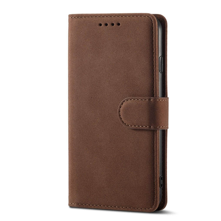 For iPhone SE 2022 / SE 2020 / 8 / 7 Frosted Anti-theft Brush Horizontal Flip Leather Case with Holder & Card Slots & Wallet