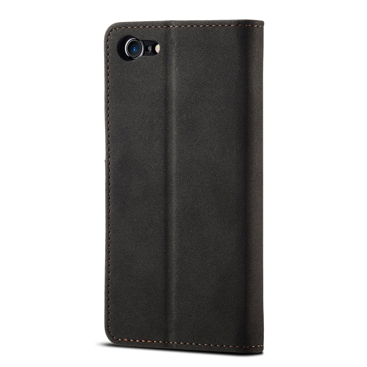 Frosted Anti-theft Brush Horizontal Flip Leather Case with Holder & Card Slots & Wallet For iPhone 8 Plus & 7 Plus