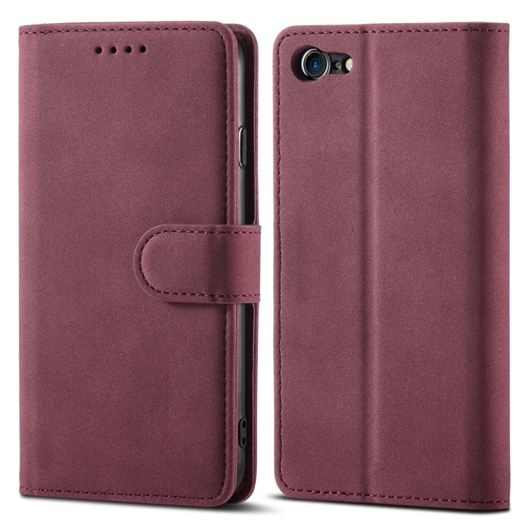 Frosted Anti-theft Brush Horizontal Flip Leather Case with Holder & Card Slots & Wallet For iPhone 8 Plus & 7 Plus