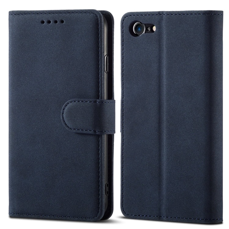 Frosted Anti-theft Brush Horizontal Flip Leather Case with Holder & Card Slots & Wallet For iPhone 8 Plus & 7 Plus