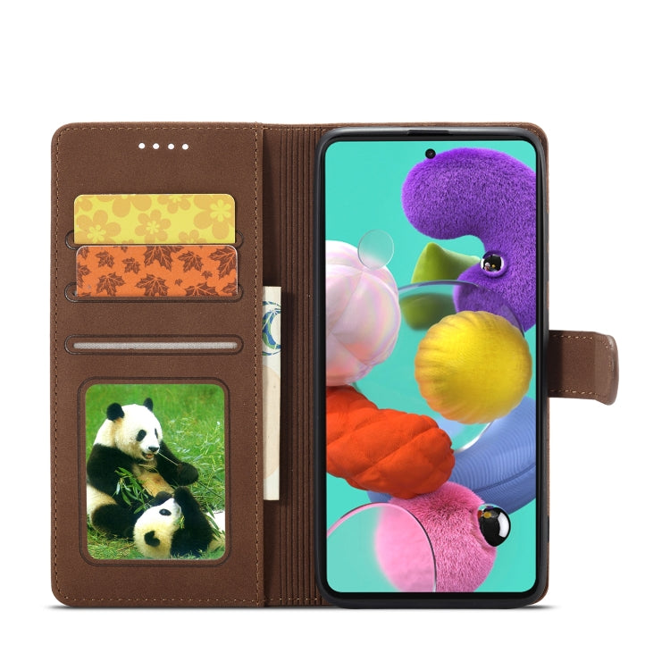 For Samsung Galaxy A51 Frosted Anti-theft Brush Horizontal Flip Leather Case with Holder & Card Slots & Wallet