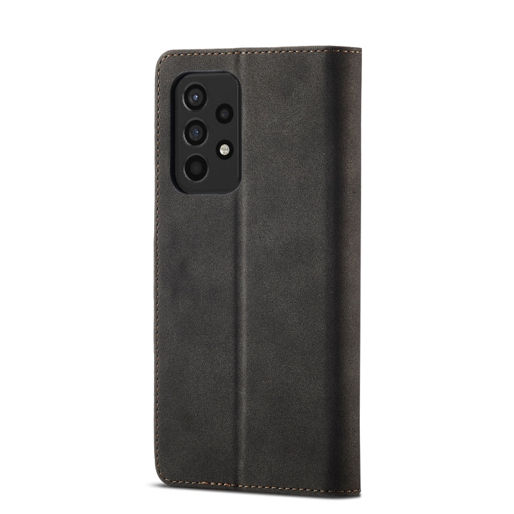 For Samsung Galaxy A52 5G/4G Frosted Anti-theft Brush Horizontal Flip Leather Case with Holder & Card Slots & Wallet