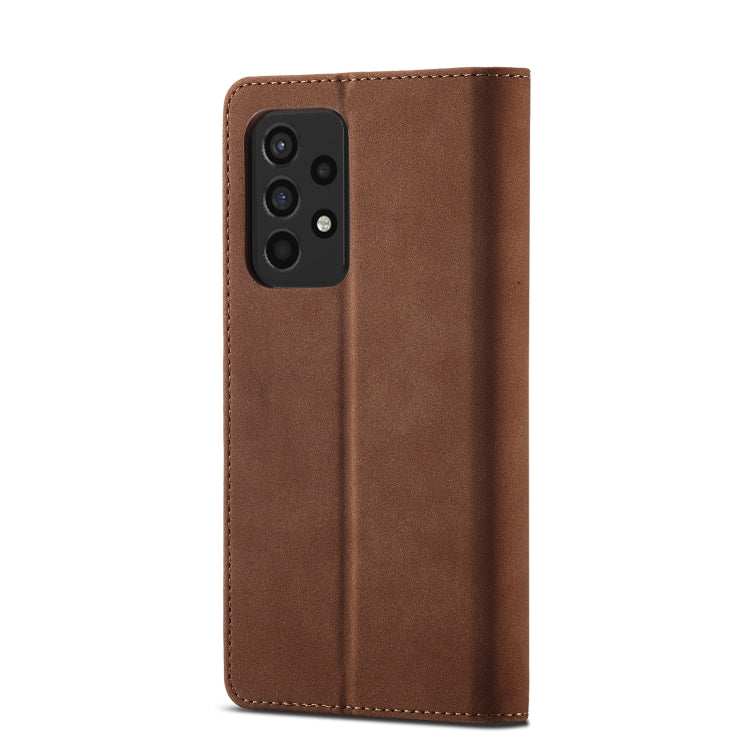 For Samsung Galaxy A52 5G/4G Frosted Anti-theft Brush Horizontal Flip Leather Case with Holder & Card Slots & Wallet