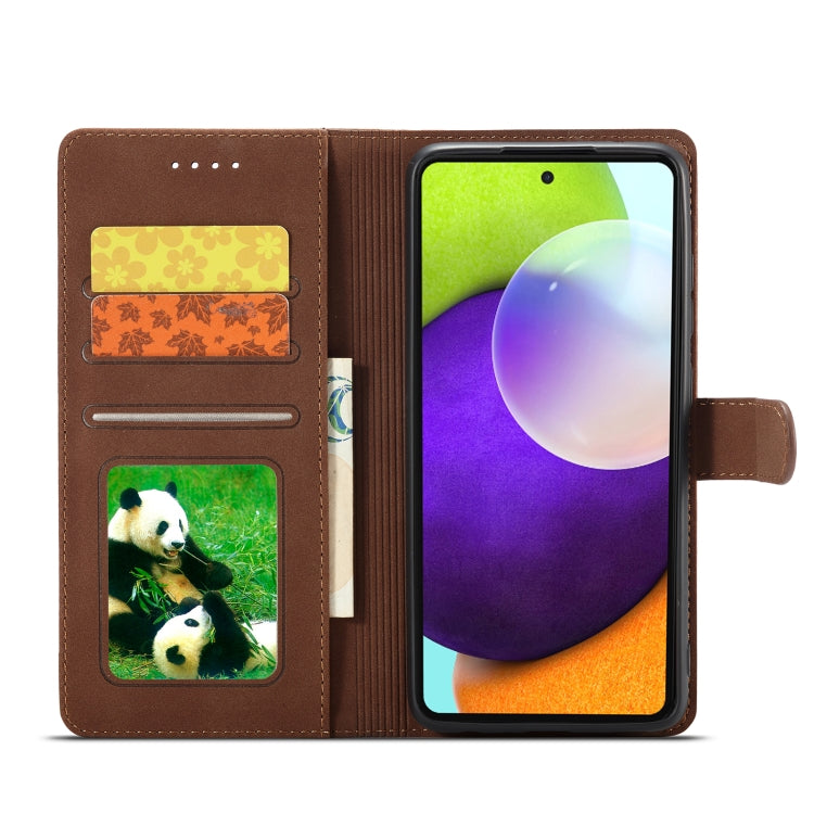 For Samsung Galaxy A52 5G/4G Frosted Anti-theft Brush Horizontal Flip Leather Case with Holder & Card Slots & Wallet