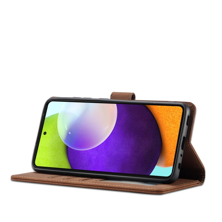 For Samsung Galaxy A52 5G/4G Frosted Anti-theft Brush Horizontal Flip Leather Case with Holder & Card Slots & Wallet