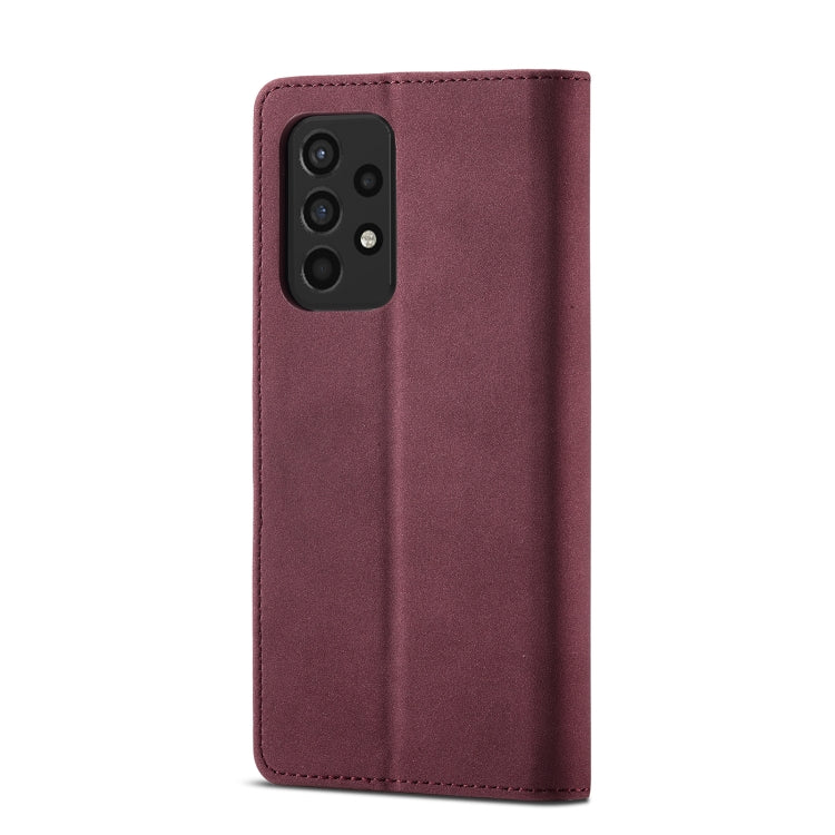 For Samsung Galaxy A52 5G/4G Frosted Anti-theft Brush Horizontal Flip Leather Case with Holder & Card Slots & Wallet