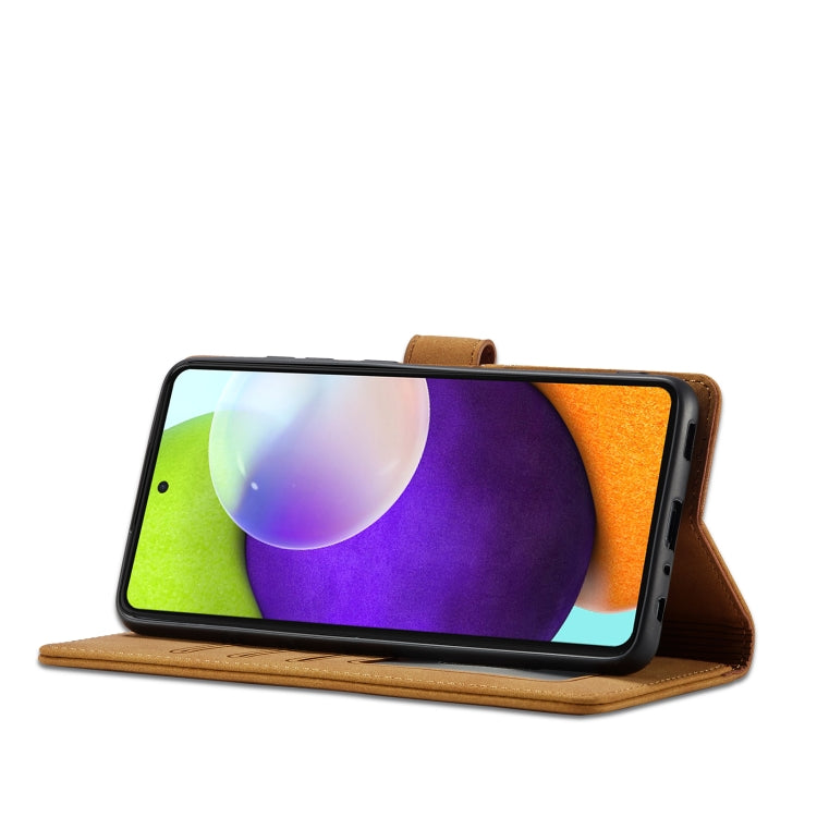 For Samsung Galaxy A52 5G/4G Frosted Anti-theft Brush Horizontal Flip Leather Case with Holder & Card Slots & Wallet