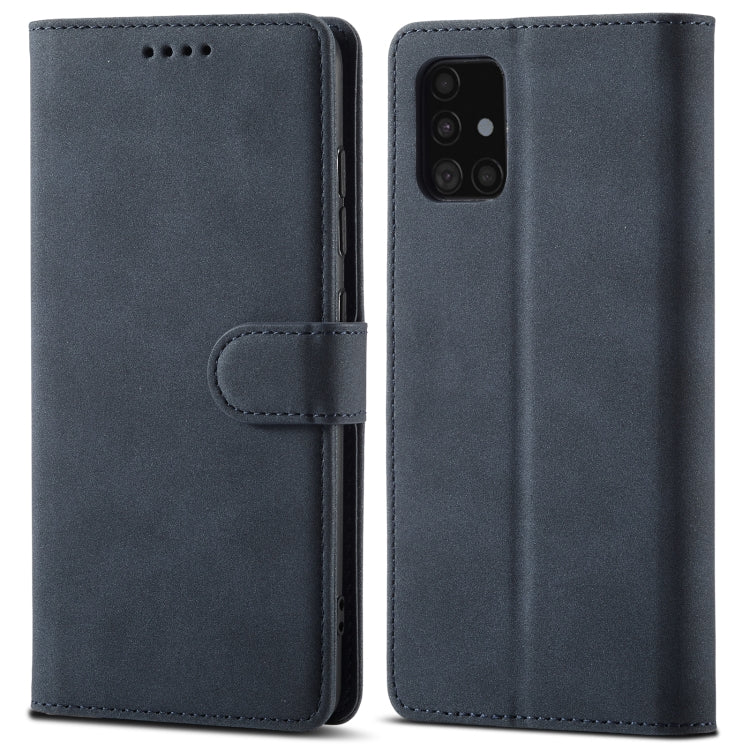 For Samsung Galaxy A71 5G Frosted Anti-theft Brush Horizontal Flip Leather Case with Holder & Card Slots & Wallet