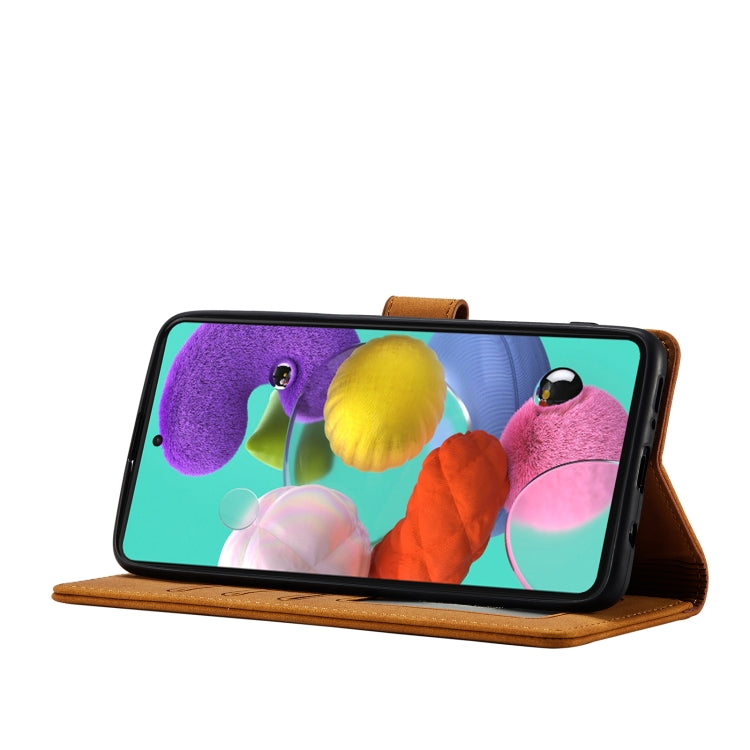 For Samsung Galaxy A71 5G Frosted Anti-theft Brush Horizontal Flip Leather Case with Holder & Card Slots & Wallet