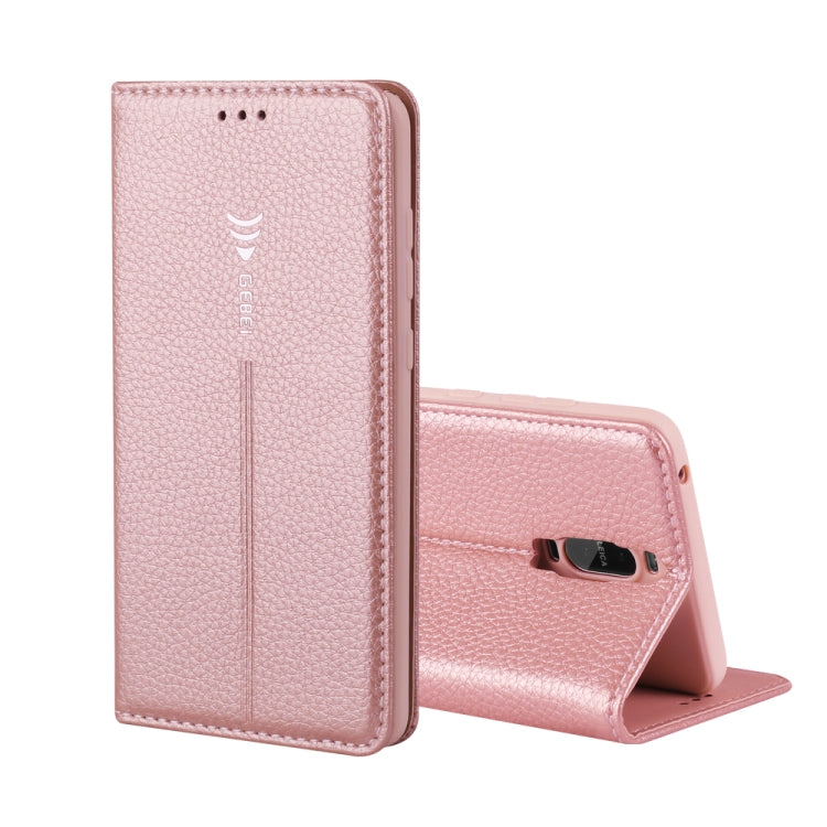 For Huawei Mate 9 Pro GEBEI PU+TPU Horizontal Flip Protective Case with Holder & Card Slots