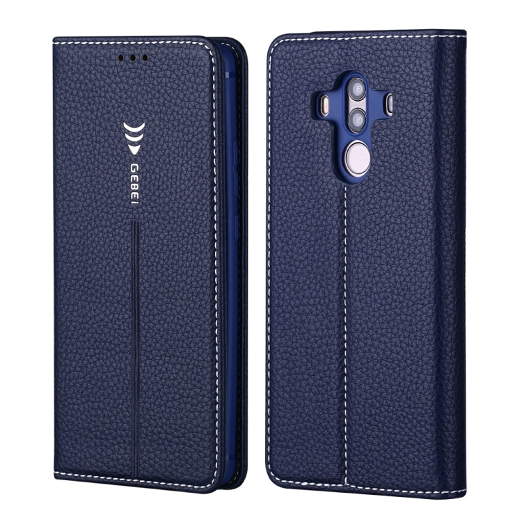 For Huawei Mate 10 Pro GEBEI PU+TPU Horizontal Flip Protective Case with Holder & Card Slots
