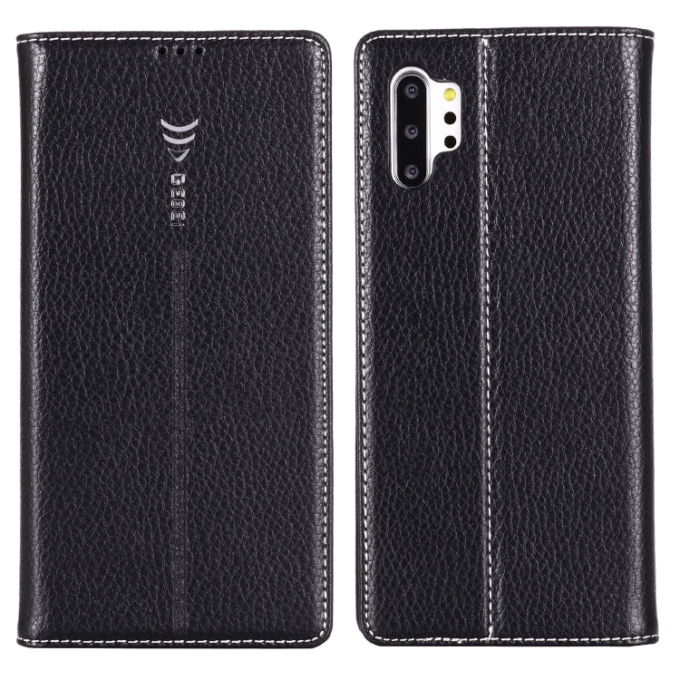 For Galaxy Note 10+ GEBEI PU+TPU Horizontal Flip Protective Case with Holder & Card Slots