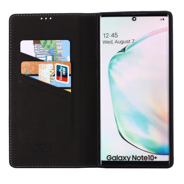 For Galaxy Note 10+ GEBEI PU+TPU Horizontal Flip Protective Case with Holder & Card Slots