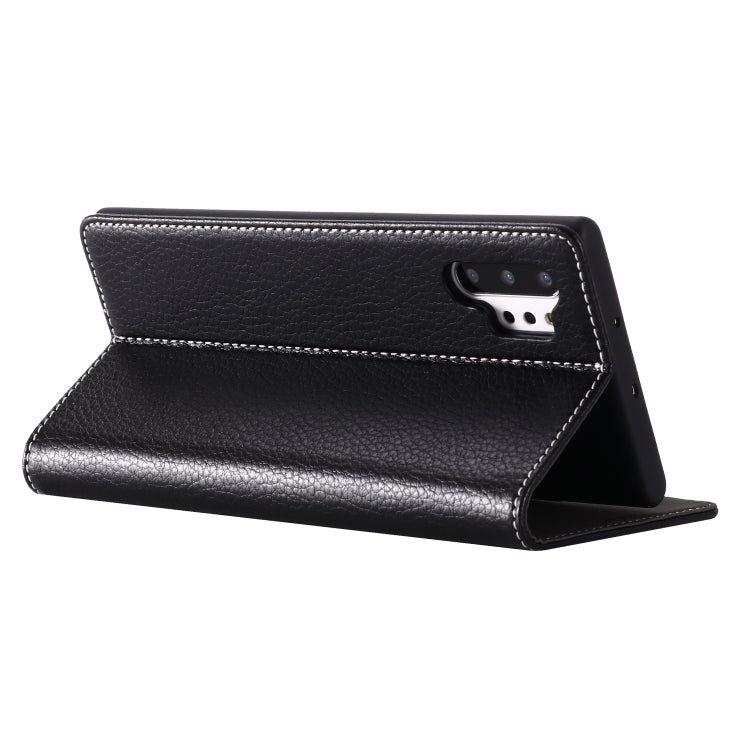 For Galaxy Note 10+ GEBEI PU+TPU Horizontal Flip Protective Case with Holder & Card Slots