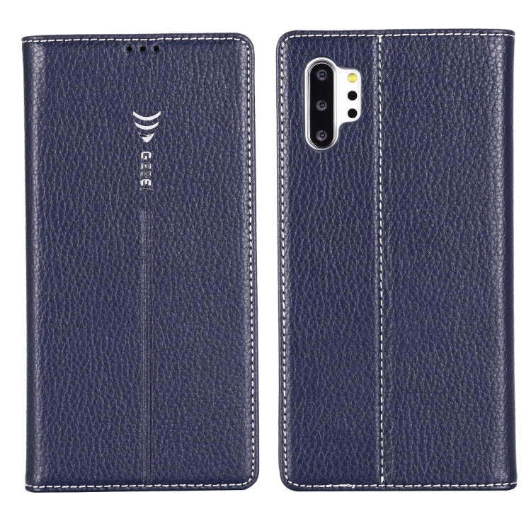 For Galaxy Note 10+ GEBEI PU+TPU Horizontal Flip Protective Case with Holder & Card Slots