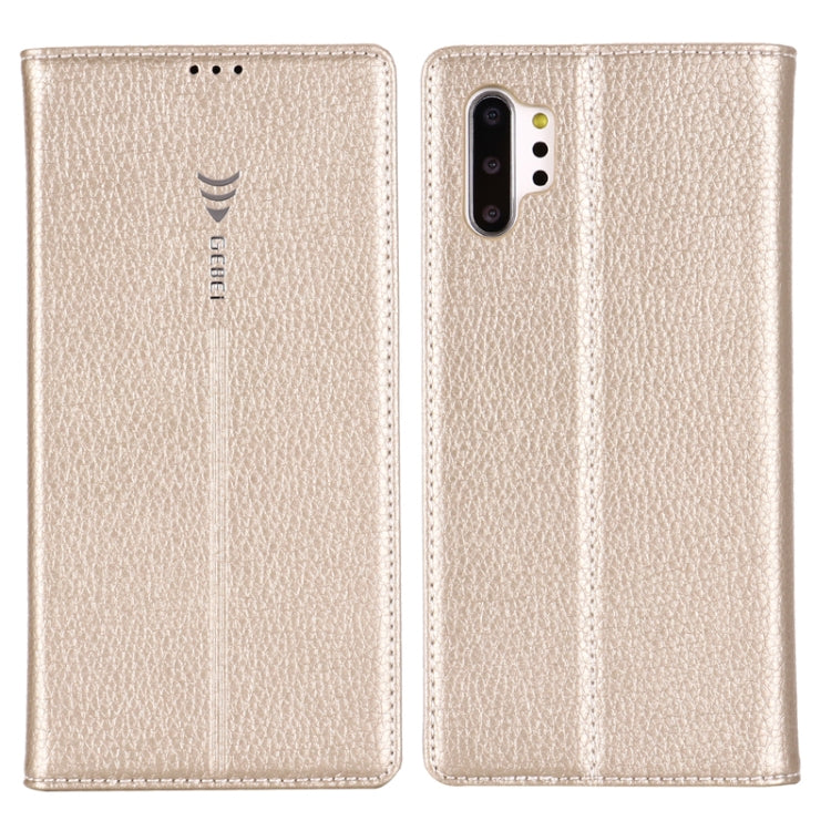 For Galaxy Note 10+ GEBEI PU+TPU Horizontal Flip Protective Case with Holder & Card Slots