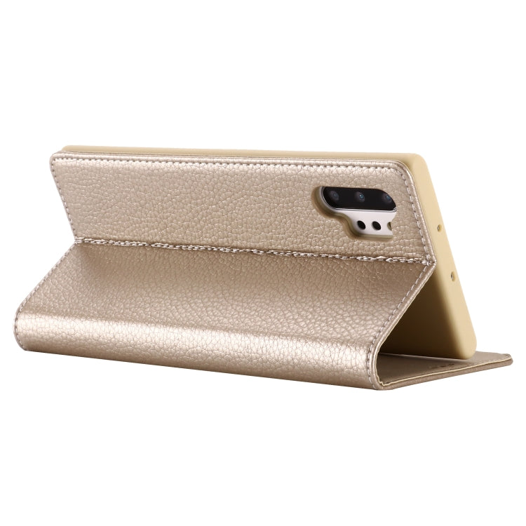 For Galaxy Note 10+ GEBEI PU+TPU Horizontal Flip Protective Case with Holder & Card Slots
