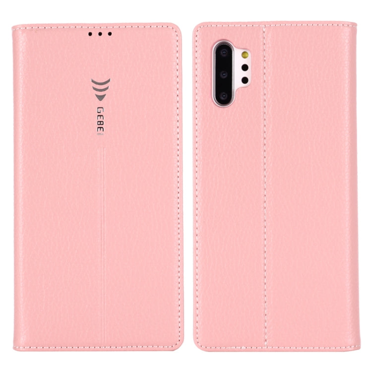 For Galaxy Note 10+ GEBEI PU+TPU Horizontal Flip Protective Case with Holder & Card Slots