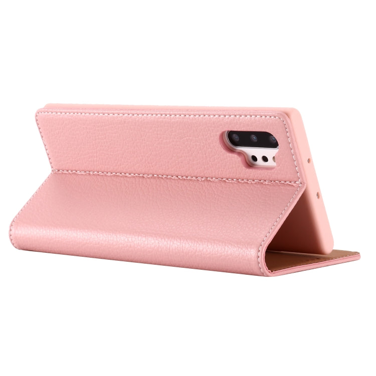 For Galaxy Note 10+ GEBEI PU+TPU Horizontal Flip Protective Case with Holder & Card Slots