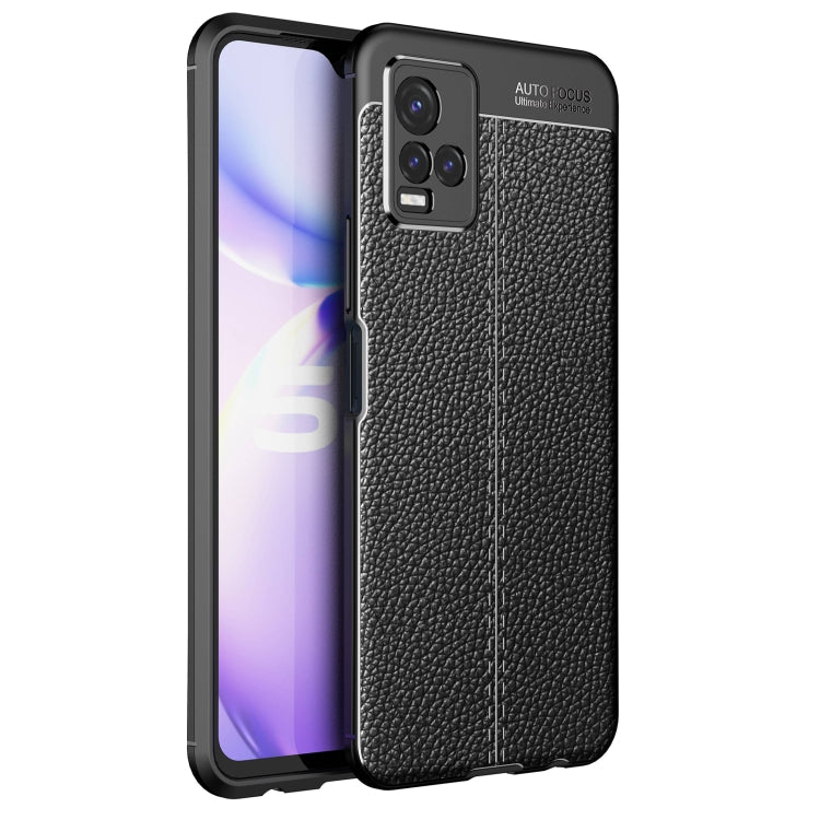 For vivo Y21 Litchi Texture TPU Shockproof Case