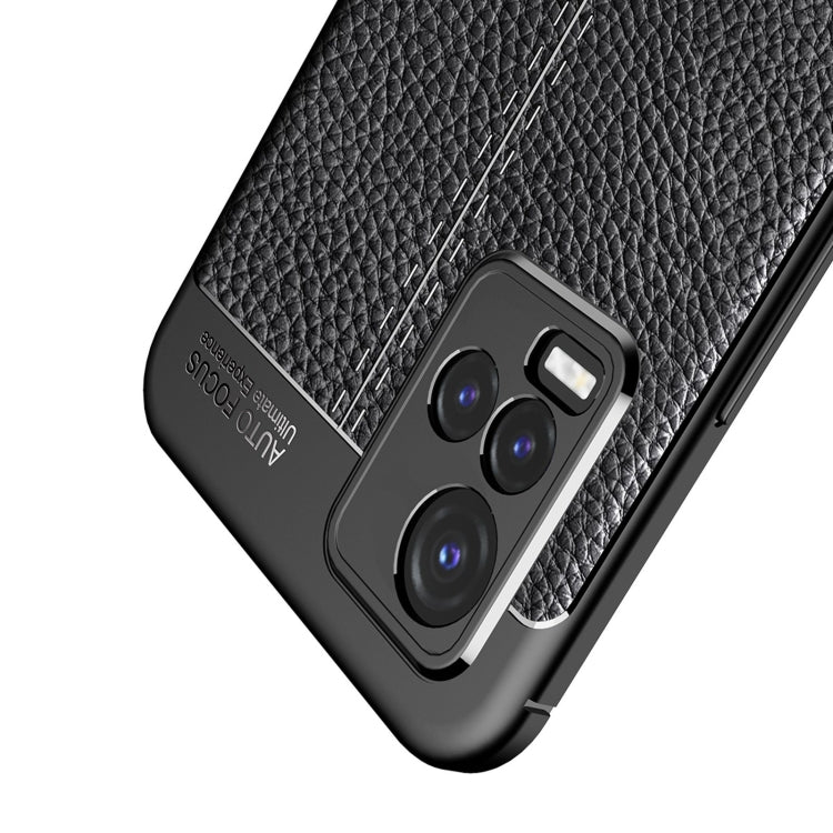 For vivo Y21 Litchi Texture TPU Shockproof Case