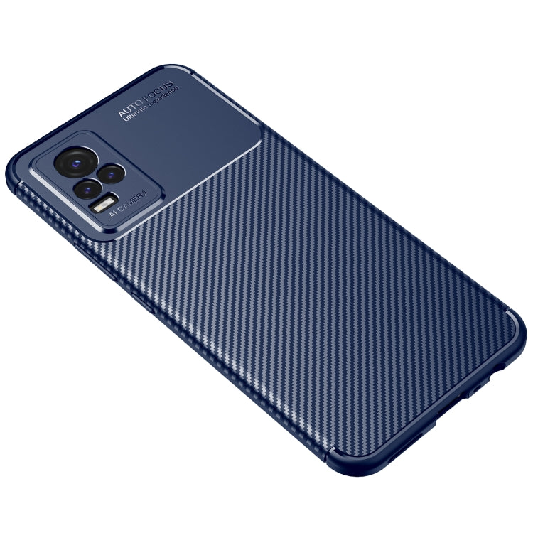 For vivo Y33S Carbon Fiber Texture Shockproof TPU Case