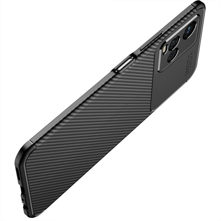 For vivo Y33S Carbon Fiber Texture Shockproof TPU Case