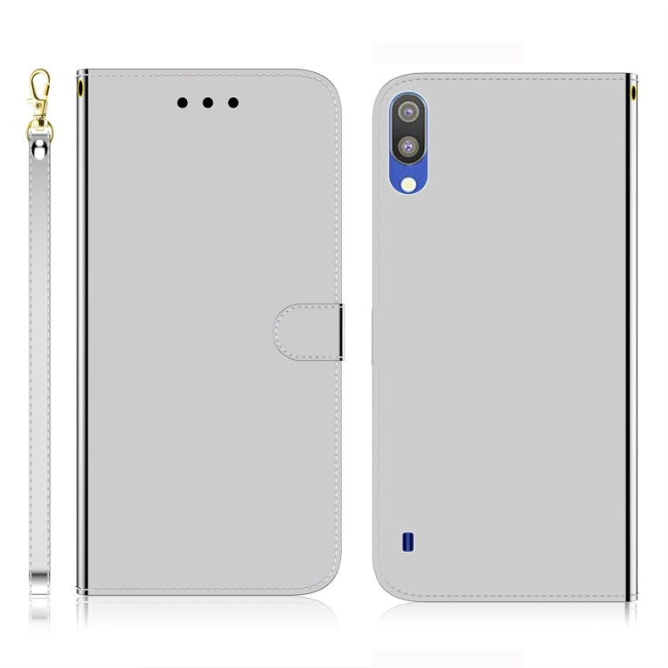 For Galaxy A10 / M10 Imitated Mirror Surface Horizontal Flip Leather Case with Holder & Card Slots & Wallet & Lanyard