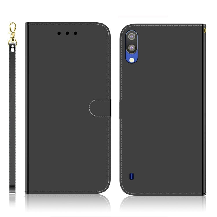 For Galaxy A10 / M10 Imitated Mirror Surface Horizontal Flip Leather Case with Holder & Card Slots & Wallet & Lanyard
