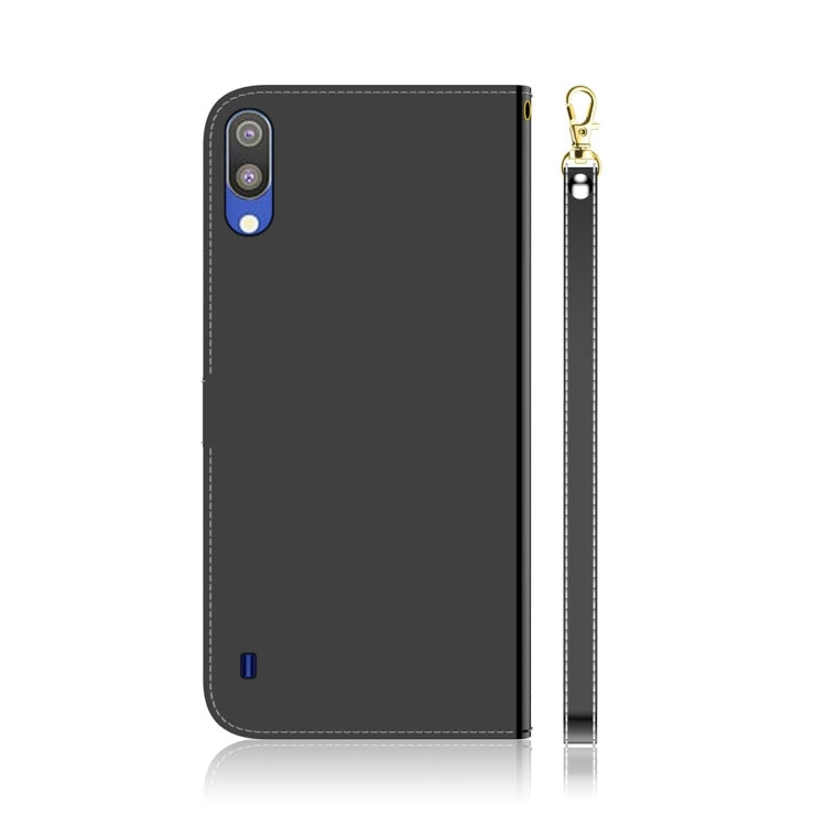 For Galaxy A10 / M10 Imitated Mirror Surface Horizontal Flip Leather Case with Holder & Card Slots & Wallet & Lanyard